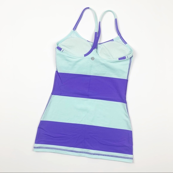 Lululemon Power Y Tank Bold Stripe Power Purple 2 - Picture 2 of 5